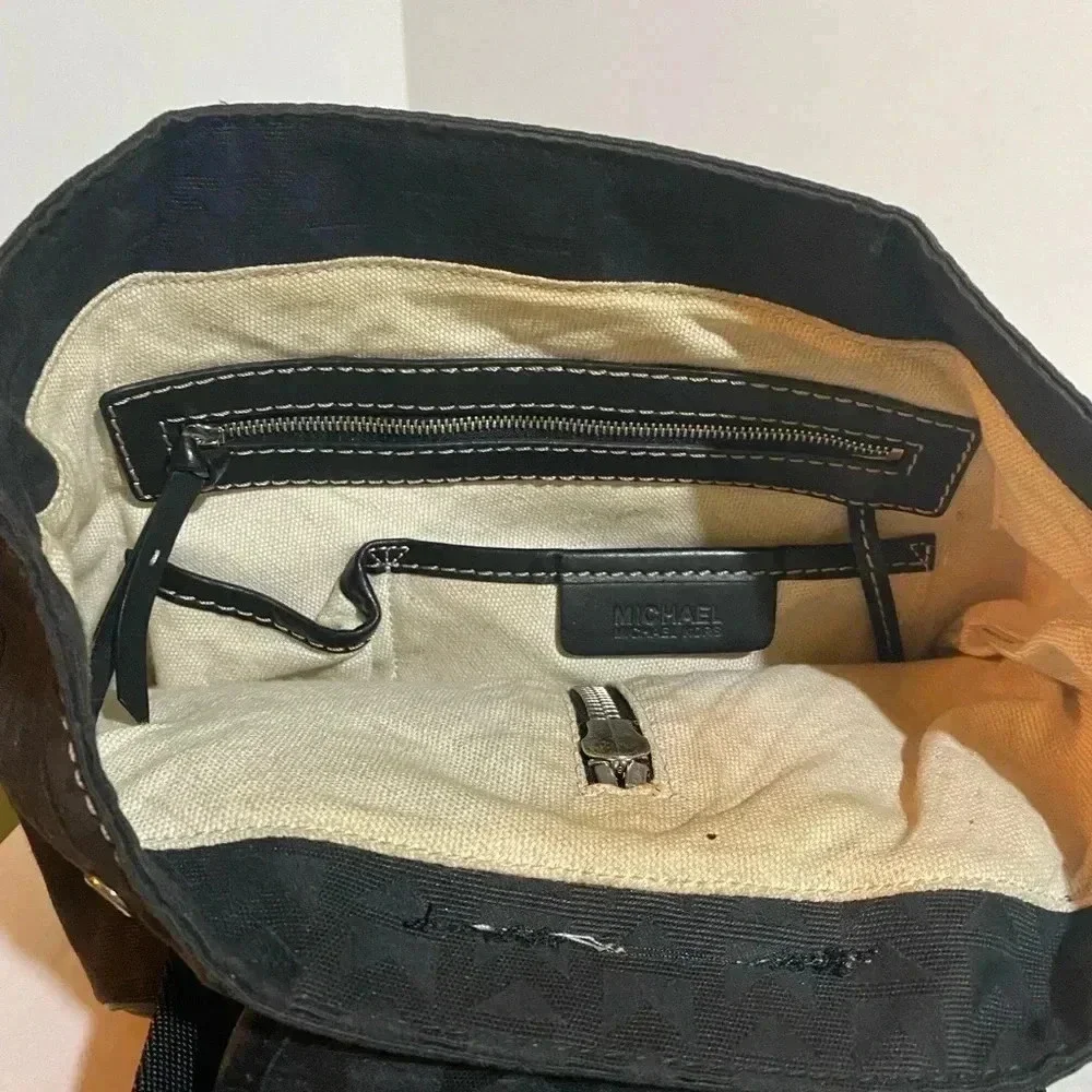 Michael kors Black canvas backpack